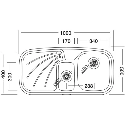 OBI Einbauspüle Quadra Duo 100 Edelstahl Eckig – Bild 2