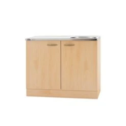 Spülenunterschrank Klassik 50 Buche Mit Spülenauflage 100 Cm