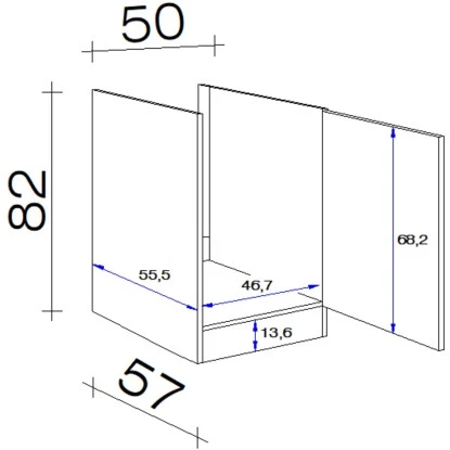 Flex-Well Exclusiv Spülenunterschrank Orlando 50 Cm Kaschmir Glanz-Sonoma Eiche – Bild 2