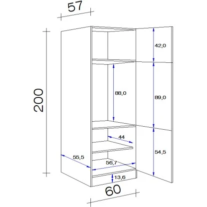 Flex-Well Exclusiv Geräteumbauschrank Joelina 60 Cm Weiß – Bild 2