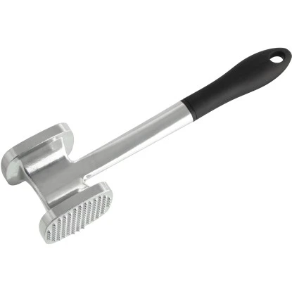 Fackelmann Fleischklopfer Komfort Groß 27,5 Cm X 7,5 Cm Schwarz-Silber