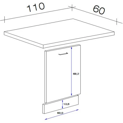 Flex-Well Geschirrspüler-Paket Arizona Quarz Cubanit-San Remo Eiche – Bild 3