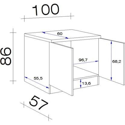Flex-Well Exclusiv Spülenunterschrank Valero 100 Cm Hochglanz Weiß-Sonoma Eiche – Bild 2