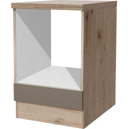 Flex-Well Herdumbauschrank 60 Cm Arizona Quarz Cubanit-San Remo Eiche