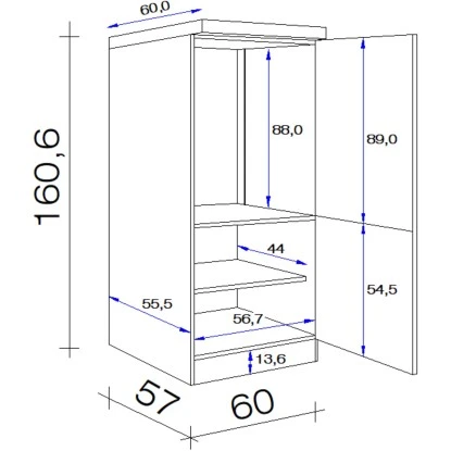 Flex-Well Exclusiv Kühlschrank-Einbauschrank Morena Mit Kühlschrank EEK: F – Bild 3