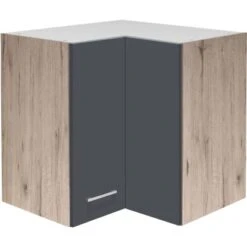 Flex-Well Exclusiv Eck-Oberschrank Morena 60 X 60 Cm Basaltgrau Matt - San Remo