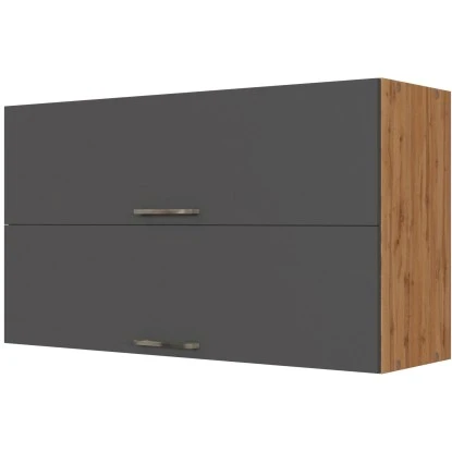 Held Möbel Klapphängeschrank Sorrento BxHxT 100x57x34 Cm Anthrazit-Wotaneiche