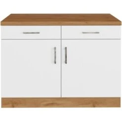 Held Möbel Unterschrank Sorrento 100x85x60 Cm 2 Schub. 1 EL-B. Weiß-Wotan.