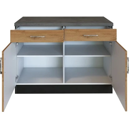 Held Möbel Unterschrank Sorrento 100x85x60 Cm 2 Schub. 1 EL-B. Wotan.-Graf. – Bild 2