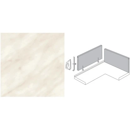 Küchenrückwand 296 Cm X 58,5 Cm Marmor Grau (C220) – Bild 2