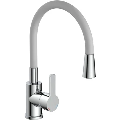 Eisl Spültischarmatur Mit Soft-Touch Schlauch Flexo Chrom-Hellgrau