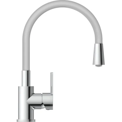 Eisl Spültischarmatur Mit Soft-Touch Schlauch Flexo Chrom-Hellgrau – Bild 2