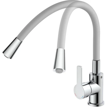 Eisl Spültischarmatur Mit Soft-Touch Schlauch Flexo Chrom-Hellgrau – Bild 4